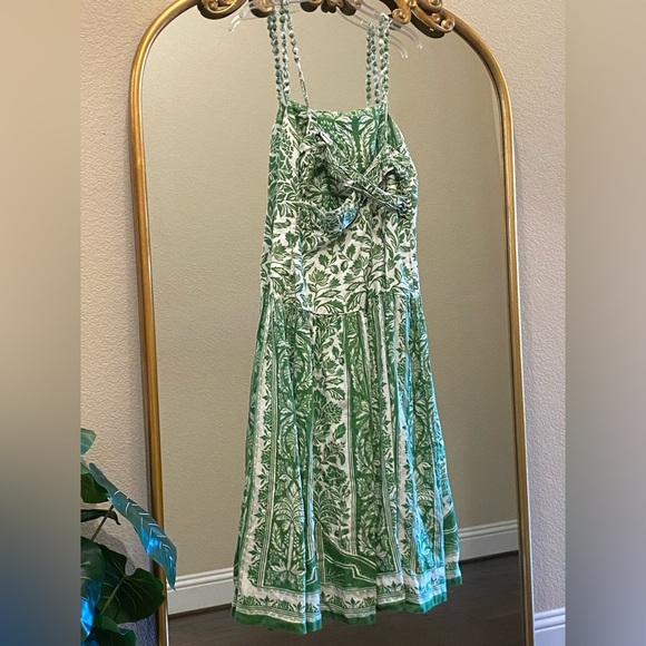 Farm Rio Delicate Tapestry Linen Midi Dress Size L - Picture 9 of 11